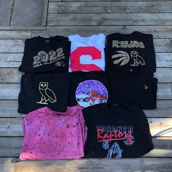 LOT OF 8 OVO Shirts Large Octobers Very Own X Toronto Raptors - Picture 4 of 6
